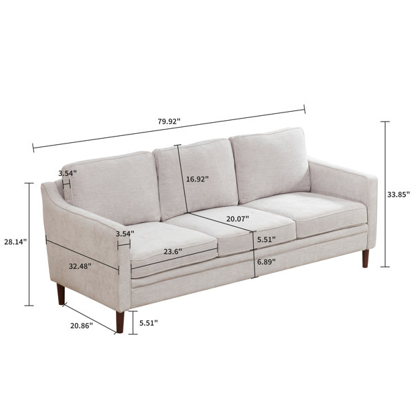 Wade Logan® Azriah 79'' Upholstered Sofa & Reviews | Wayfair